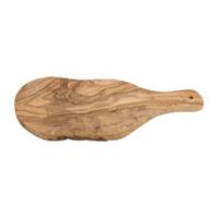 rustic olive wood chopping board with handle 35cm