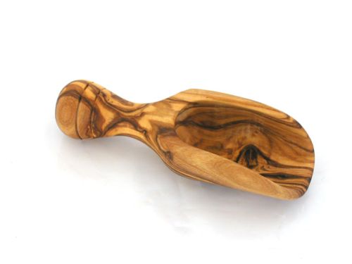 Olive wood salt/sugar scoop spoon