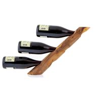 Olive wood  3 bottle holder 