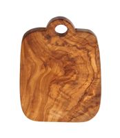 Rectangle olive wood chopping board with hole 25cm