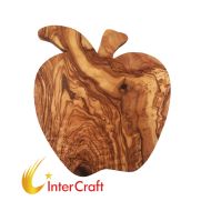 Olive wood apple cutting board for serving fruits