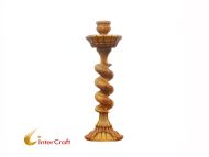 olive wood candle stick