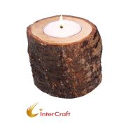 Natural Olive Wood Candle Holder