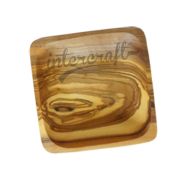 Small olive wood square dish